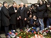 Oslavy 20. výroí sametové revoluce: Premiér Jan Fischer a prezident Václav Klaus na Národní tíd